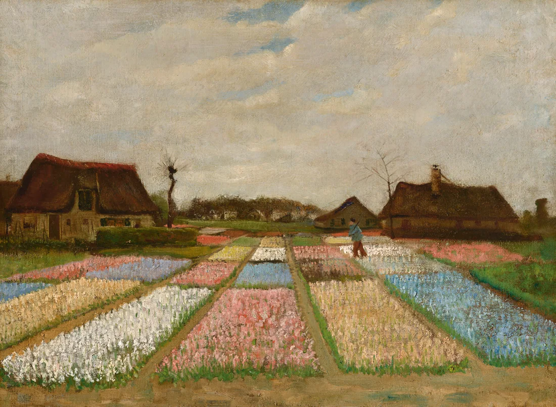 Flower Beds in Holland by Vincent van Gogh, c. 1883 – art print