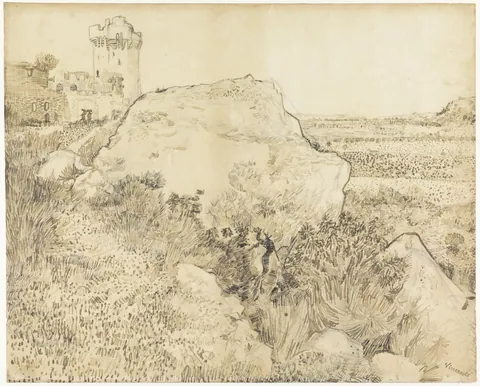 Hill with the Ruin of Montmajour by Vincent van Gogh