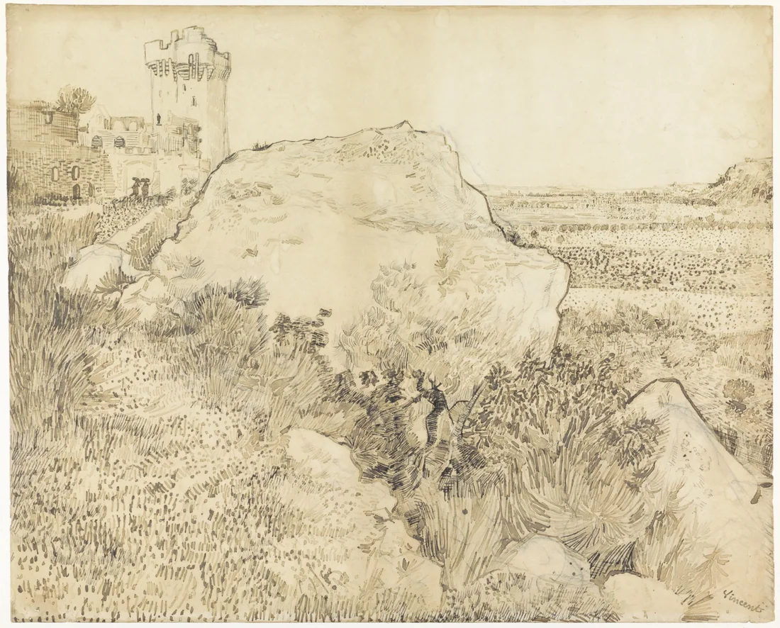 Hill with the Ruin of Montmajour by Vincent van Gogh – art print