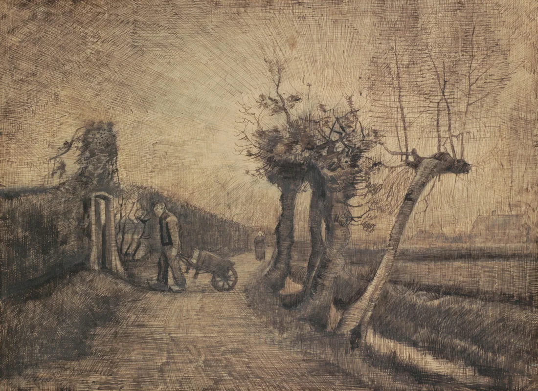 Road behind the Parsonage Garden in Nuenen by Vincent van Gogh – art print