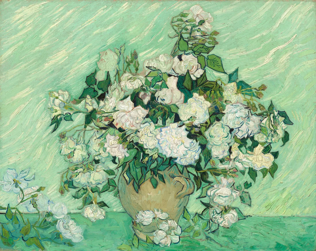 Roses by Vincent van Gogh, 1890 – art print
