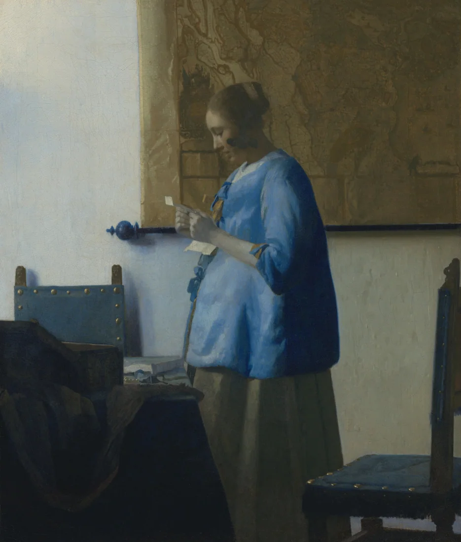 Woman Reading a Letter by Johannes Vermeer – art print