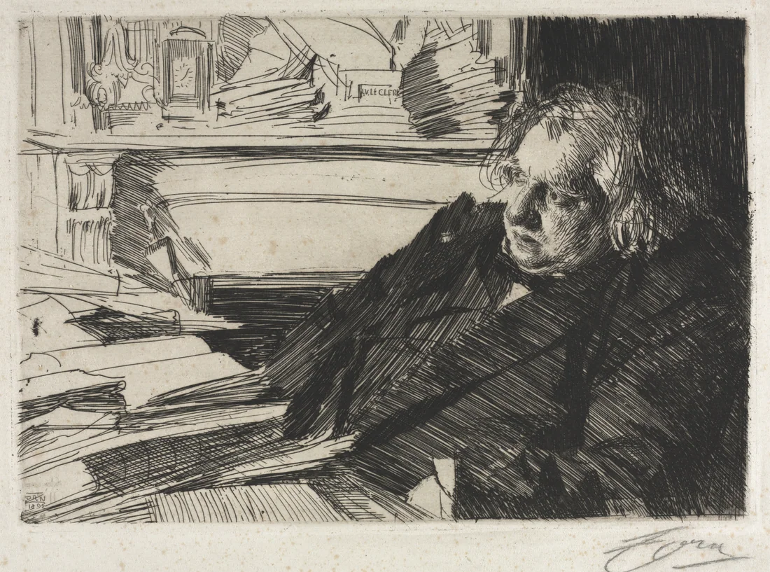 Ernest Renan by Anders Zorn, 1892 – art print