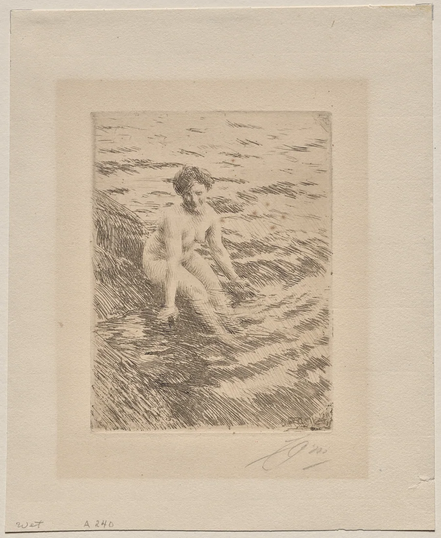 Wet by Anders Zorn, 1911 – art print